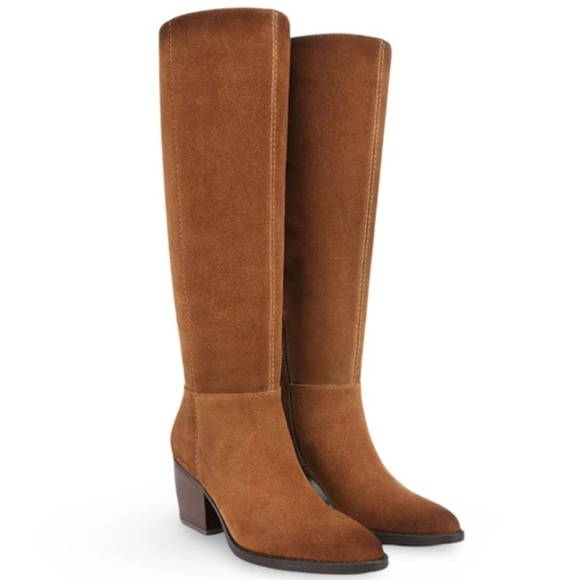 Naturalizer Shoes - Naturalizer Fae Knee High Boots-Tan Suede-Size 9